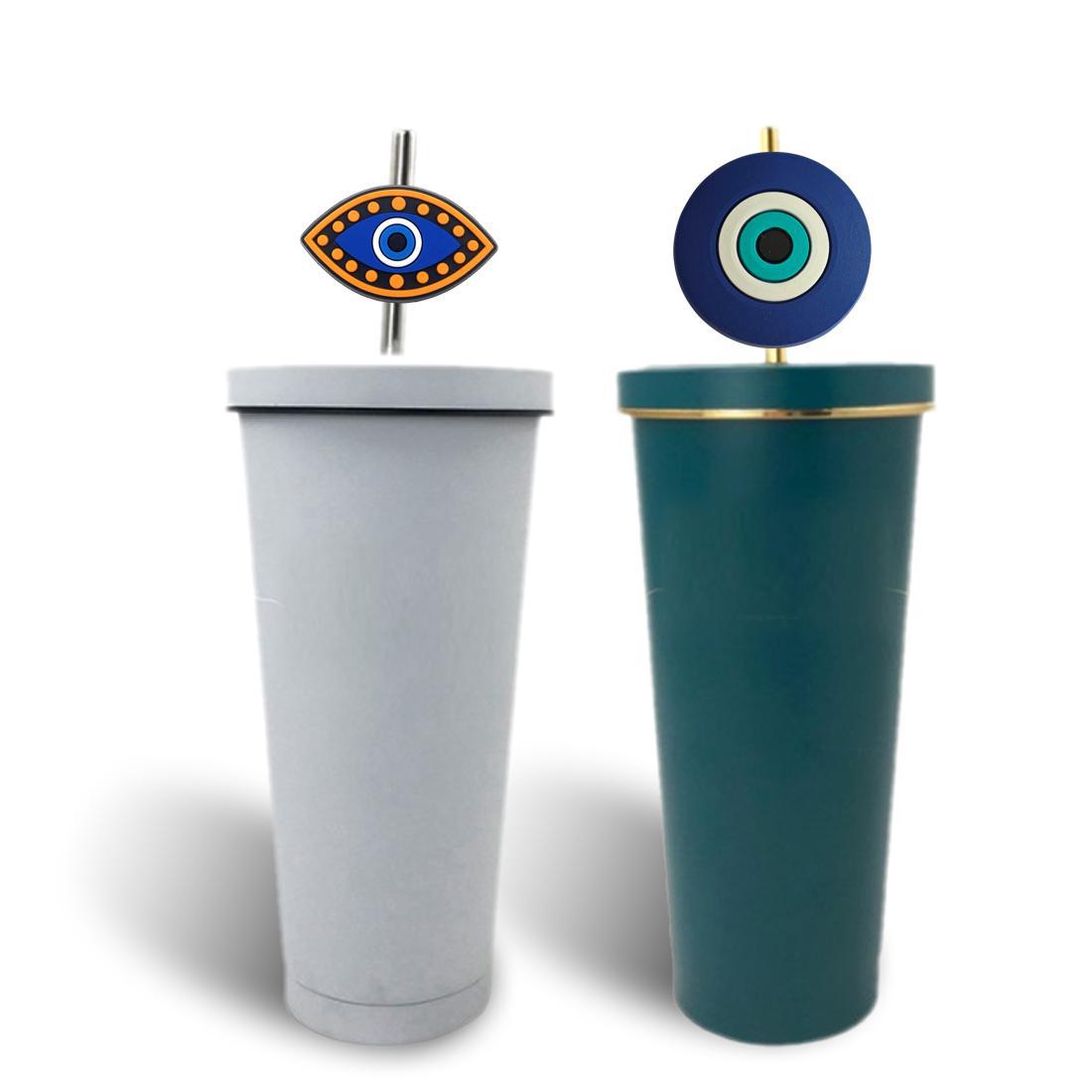 Wholesale Devil's Eye Straw Buckle Straw Cover Reusable Cup Accessories